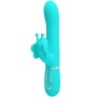PRETTY LOVE - Multifunktionaler 4-in-1 Rabbit Vibrator Schmetterling Aqua Grün