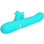 PRETTY LOVE - Multifunktionaler 4-in-1 Rabbit Vibrator Schmetterling Aqua Grün