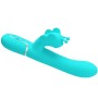 PRETTY LOVE - Multifunktionaler 4-in-1 Rabbit Vibrator Schmetterling Aqua Grün