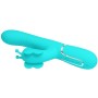 PRETTY LOVE - Multifunktionaler 4-in-1 Rabbit Vibrator Schmetterling Aqua Grün