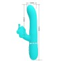 PRETTY LOVE - Multifunktionaler 4-in-1 Rabbit Vibrator Schmetterling Aqua Grün