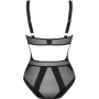 Obsessive Chic Amoria Teddy in XS/S – Eleganter schwarzer Bodysuit mit verstellbaren Trägern