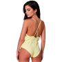 PASSION - SENSIE Satin Body Lemon S/M – Eleganter und Vielseitiger Damen-Body