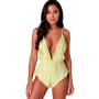 PASSION - SENSIE Satin Body Lemon S/M – Eleganter und Vielseitiger Damen-Body