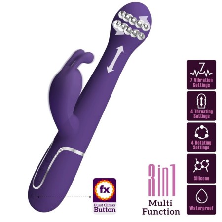 PRETTY LOVE - DEJON Rabbit Vibrator 3-in-1 Multifunktion Violett
