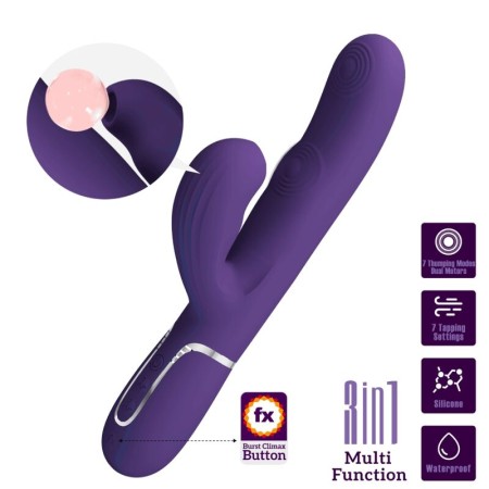 Pretty Love Perlita G-Punkt Vibrator 3-in-1 Multifunktional, Lila