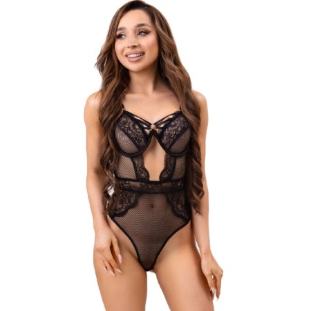LIVCO CORSETTI FASHION - PAULA LC 20209 Body mit schwarzen Spitzenverzierungen L/XL
