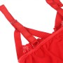 SUBBLIME - Rotes Teddy mit integrierten Strapshaltern und Brustdetail S/M