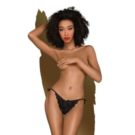 PENTHOUSE - Too Hot To Be Real Tanga Schwarz L/XL - Sexy Spitzenunterwäsche