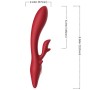 ARMONY ELK Rabbit Vibrator Rot, gebogen, 2x9 Vibrationsmodi, wasserdicht