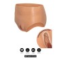 HIDDEN DESIRE - ALTER EGO Offene Vagina Slip Hochgeschnitten Hautfarben