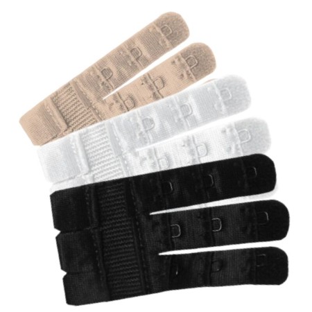 BYE-BRA Flexible BH-Verlängerungen mit 3 Haken, 3 Stück
