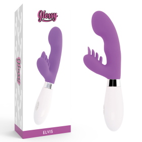 GLOSSY - Rabbit Elvis Lila Silikon-Massagegerät mit 10 Vibrationsmodi