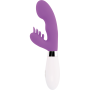 GLOSSY - Rabbit Elvis Lila Silikon-Massagegerät mit 10 Vibrationsmodi