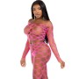 LEG AVENUE - Hardcore Netz-Top & Leggings in Fuchsia
