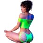 CHILIROSE CR 4433 Top & Shorts Set Grün S/M – Elegante und sinnliche Damenbekleidung