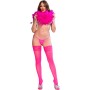 CHILIROSE CR 4884 Fuchsia Spitzen-Strumpfbandstrümpfe S/L