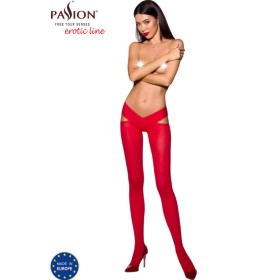 PASSION TIOPEN 005 Rote halbe Strumpfhose 60 DEN