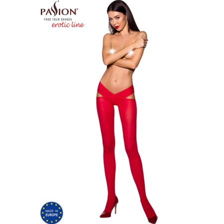 PASSION TIOPEN 005 Rote halbe Strumpfhose 60 DEN