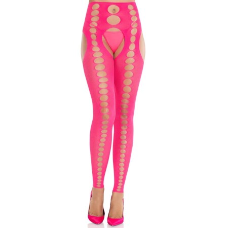 Leg Avenue Strapless und Nahtlose Opake Strümpfe Neon Pink