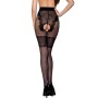 PASSION TIOPEN 013 Elegante schwarze halbdurchsichtige Strümpfe 20/40 DEN