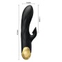 PRETTY LOVE - Luxus Vibrator, wiederaufladbar, schwarz, 18 Karat vergoldet