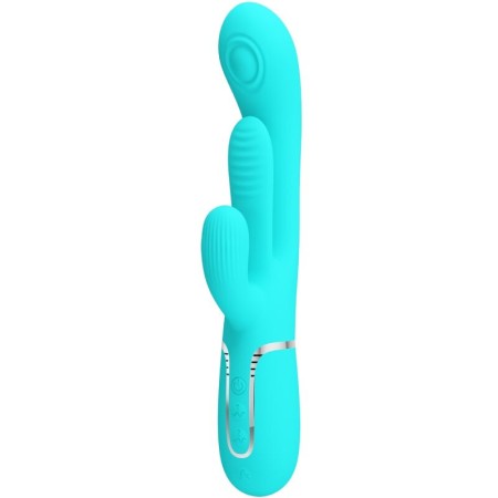 PRETTY LOVE Shania Triple Rabbit Multifunktionsvibrator 3-in-1 Blau