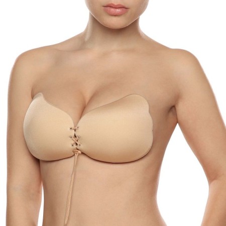 BYE-BRA Lace-It Push-Up BH Beige Cup A – Selbstklebender, nahtloser BH