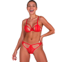 PASSION - ANUVERA Set Spitzen-BH und Tanga Feuerrot S/M
