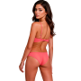 PASSION INTIMARI Set Spitzen-BH und transparente Panties Rosa S/M