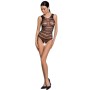 PASSION WOMAN BS086 Schwarzer Bodystocking Einheitsgröße