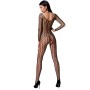 PASSION WOMAN BS068 Bodystocking Schwarz - Einheitsgröße