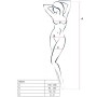 PASSION WOMAN BS024 Bodystocking Schwarz Einheitsgröße