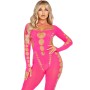 Leg Avenue Bodystocking Rosa mit Offenem Rücken, Einheitsgröße