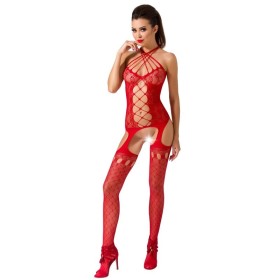 PASSION - WOMAN BS056 Rotes Bodystocking, Einheitsgröße