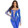 Leg Avenue Reckless Knöchel-Bodystocking in Royalblau
