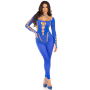 Leg Avenue Reckless Knöchel-Bodystocking in Royalblau
