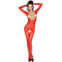 PASSION - WOMAN BS031 Rotes Bodystocking Einheitsgröße