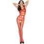 PASSION WOMAN BS032 Rotes Bodystocking, Einheitsgröße