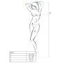 PASSION WOMAN BS017 Weißes Bodystocking Einheitsgröße