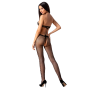 PASSION WOMAN BS080 Bodystocking Schwarz Einheitsgröße