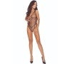 PASSION BS114 Schwarzer Netz-Bodystocking aus Spitze