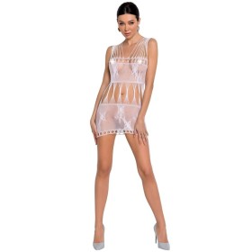 PASSION WOMAN BS090 Weißer Bodystocking Einheitsgröße