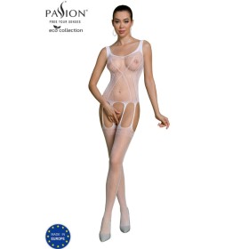 PASSION ECO COLLECTION Bodystocking ECO BS007 Weiß - Nachhaltige Erotik