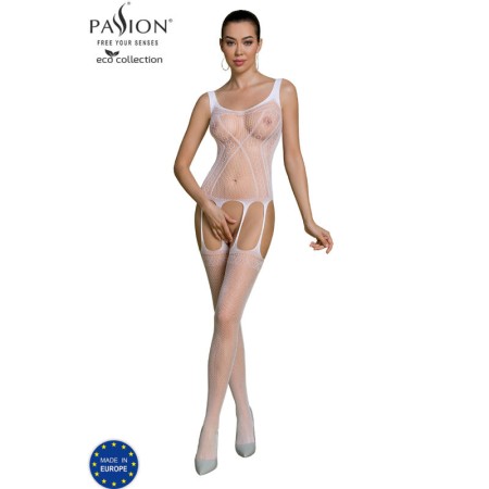 PASSION ECO COLLECTION Bodystocking ECO BS007 Weiß - Nachhaltige Erotik