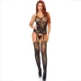 Leg Avenue Bodystocking aus nahtloser Spitze, Halter-Design, Einheitsgröße, Schwarz