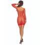 PASSION BS108 Bodystocking aus Netzstoff in Rot