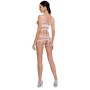 PASSION WOMAN BS089 Weißes Bodystocking Einheitsgröße