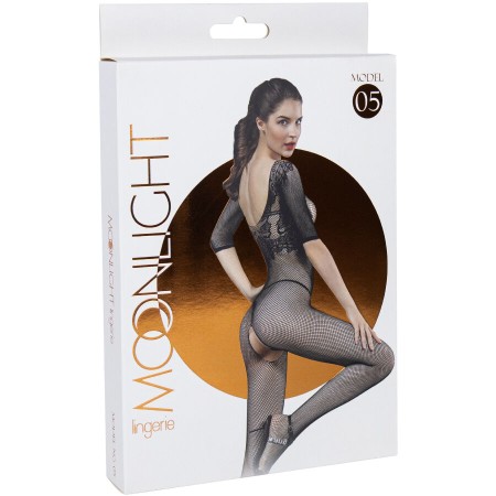 MOONLIGHT Modell 5 Bodystocking Schwarz Einheitsgröße