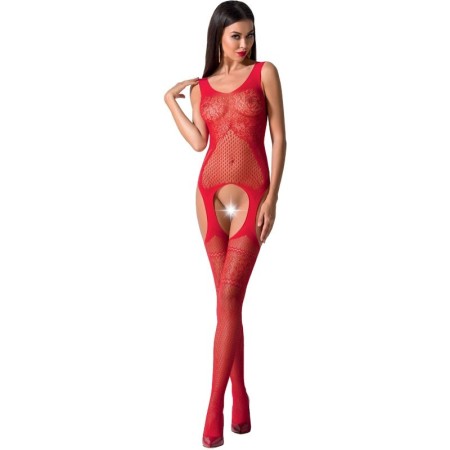 PASSION WOMAN BS061 Rotes Bodystocking, Einheitsgröße